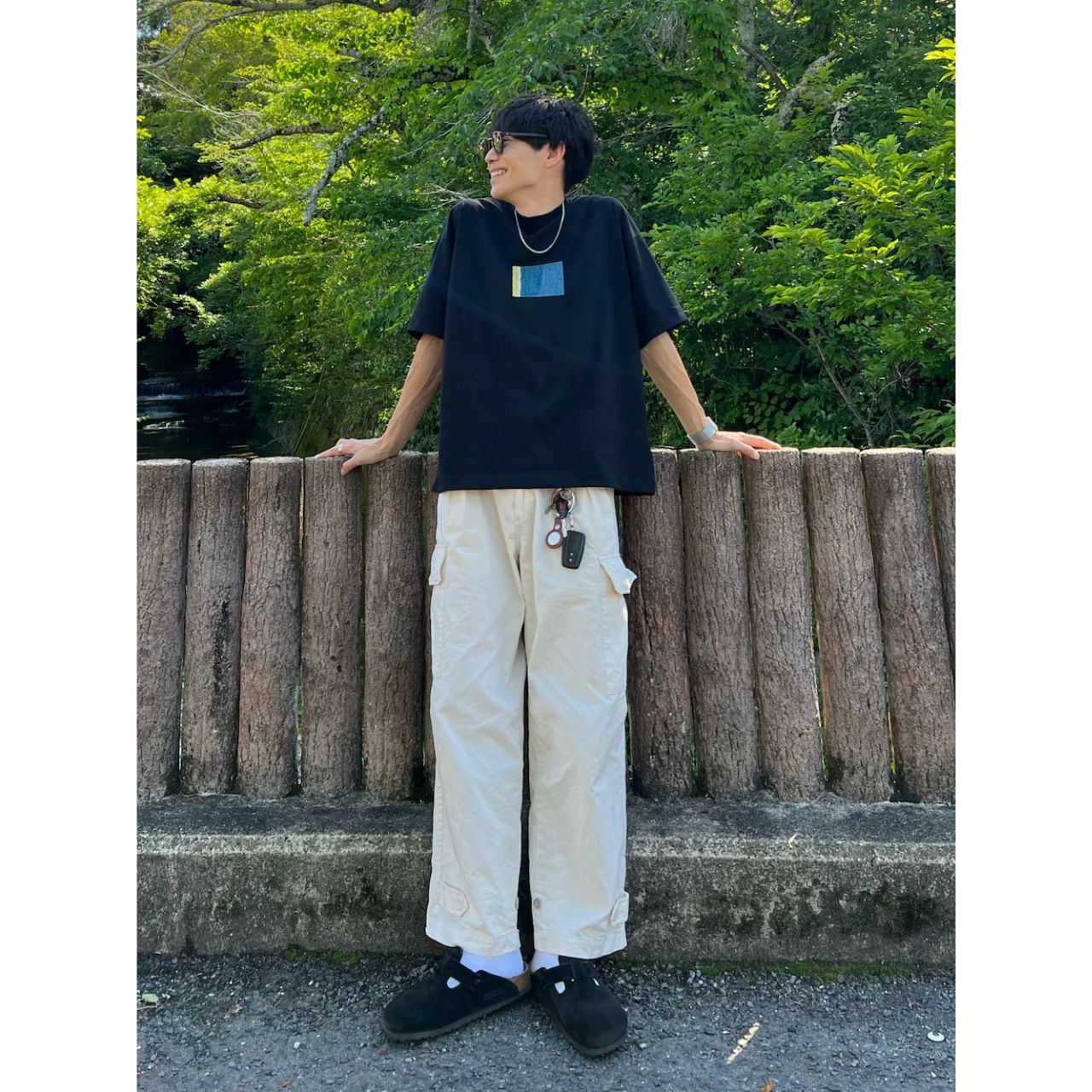 メンズのA.D.S.R.のサングラスのダサくないおしゃれなコーディネート例