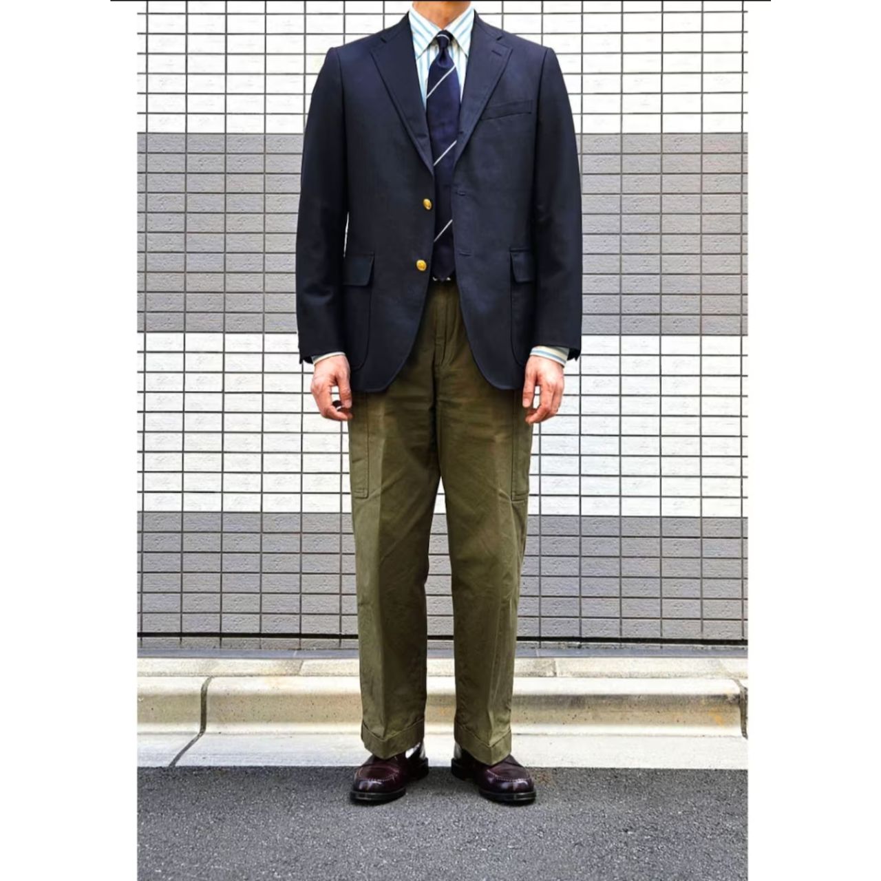 メンズのオールデンのおしゃれなコーディネート例