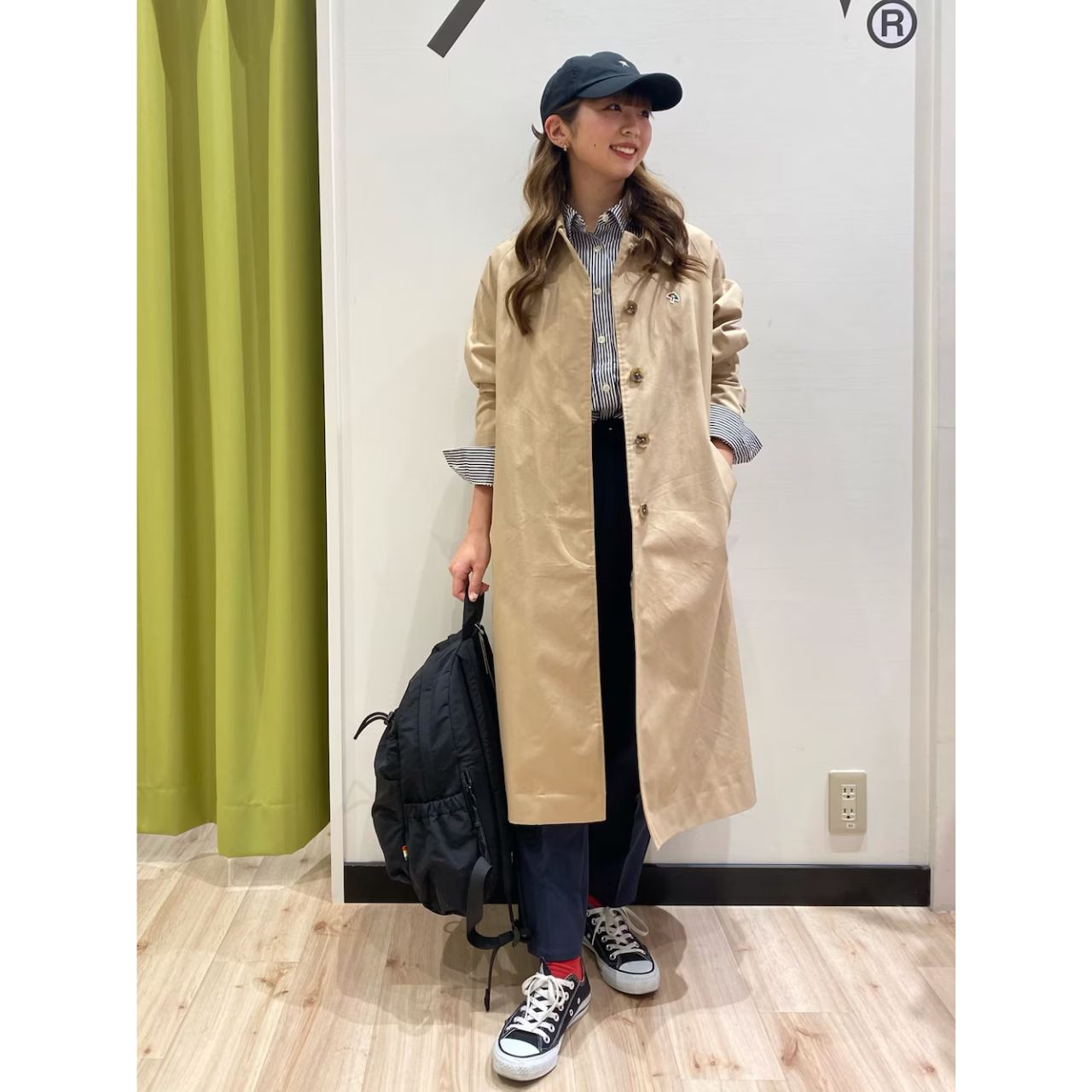 レディースのアーノルドパーマーのキャップのダサくないおしゃれなコーディネート例
