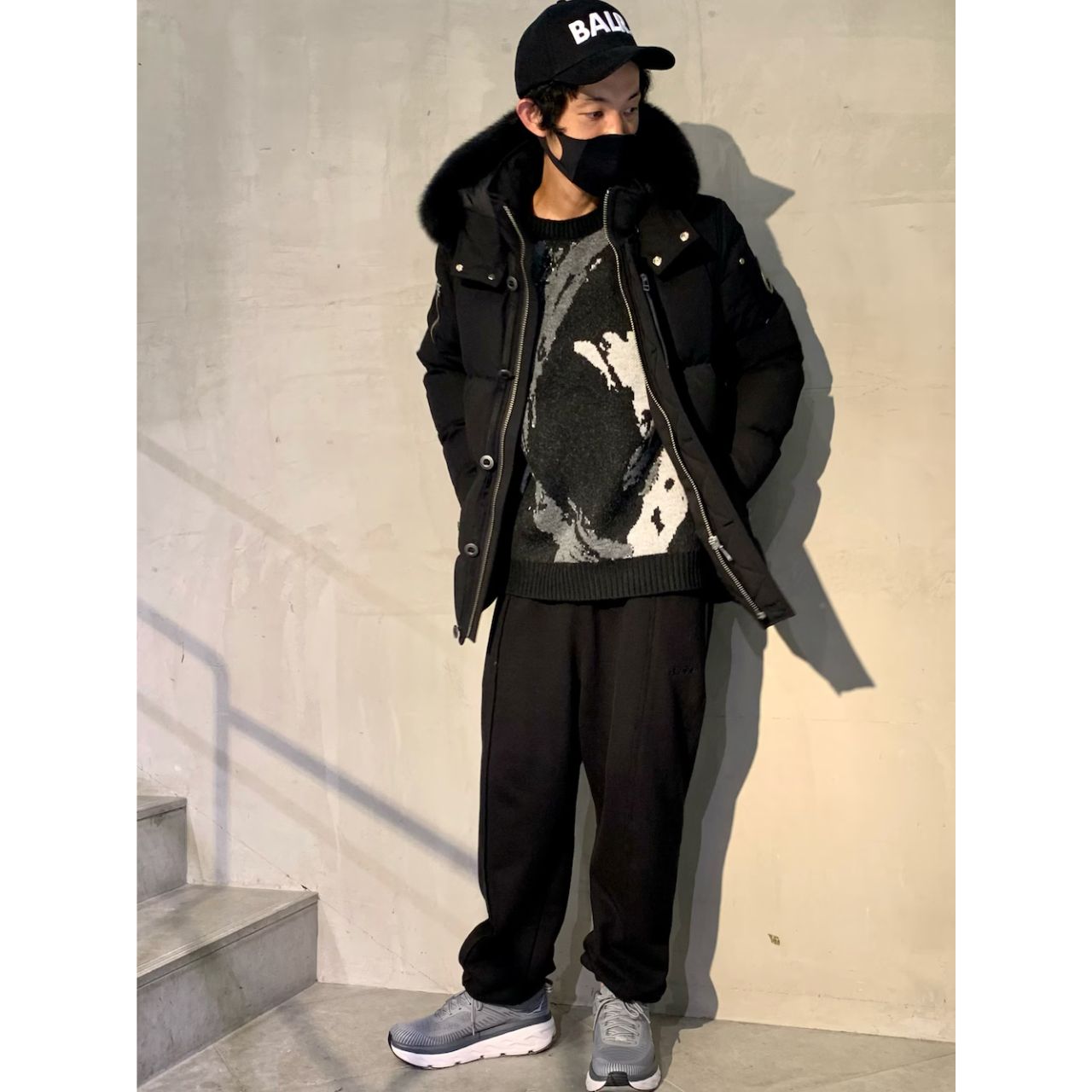 メンズのボーラー（BALR.）のキャップのダサくないおしゃれなコーディネート例