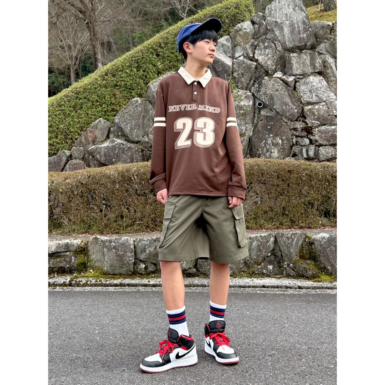メンズのバッシュの外履きのダサくないおしゃれなコーディネート例
