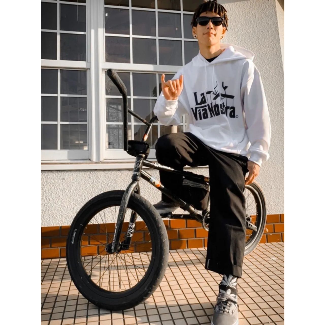 メンズのBMXの街のがおしゃれなコーディネート例