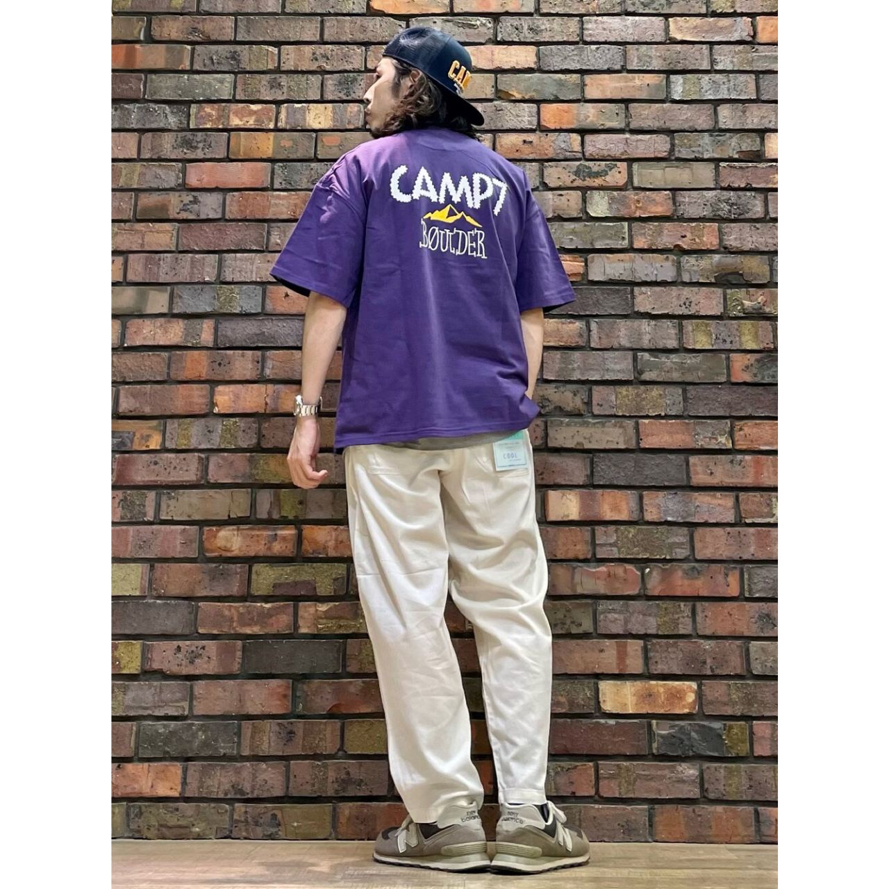 メンズの CAMP7のTシャツのダサくないおしゃれなコーディネート例