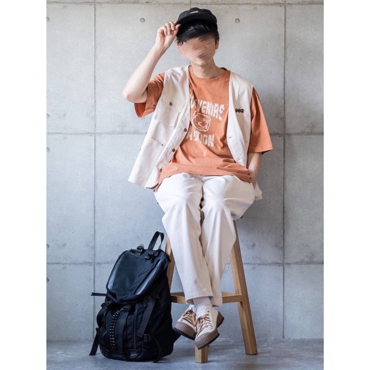 メンズのシェフパンツのダサくないおしゃれなコーディネート例
