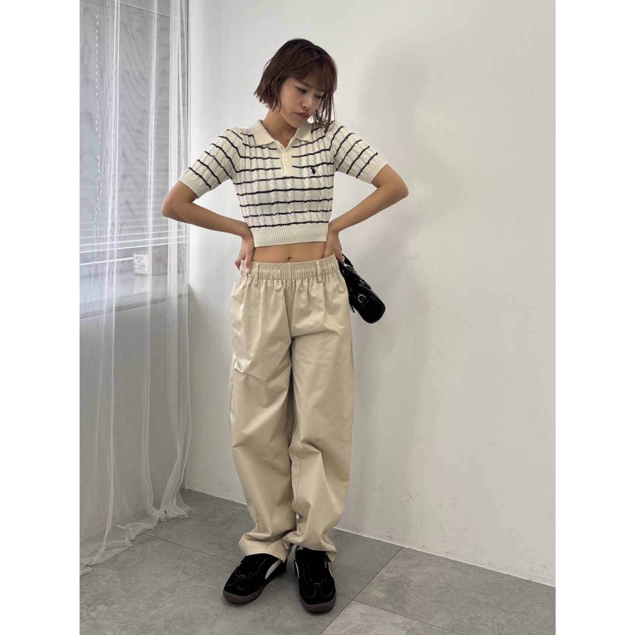 レディースのシェフパンツのダサくないおしゃれなコーディネート例
