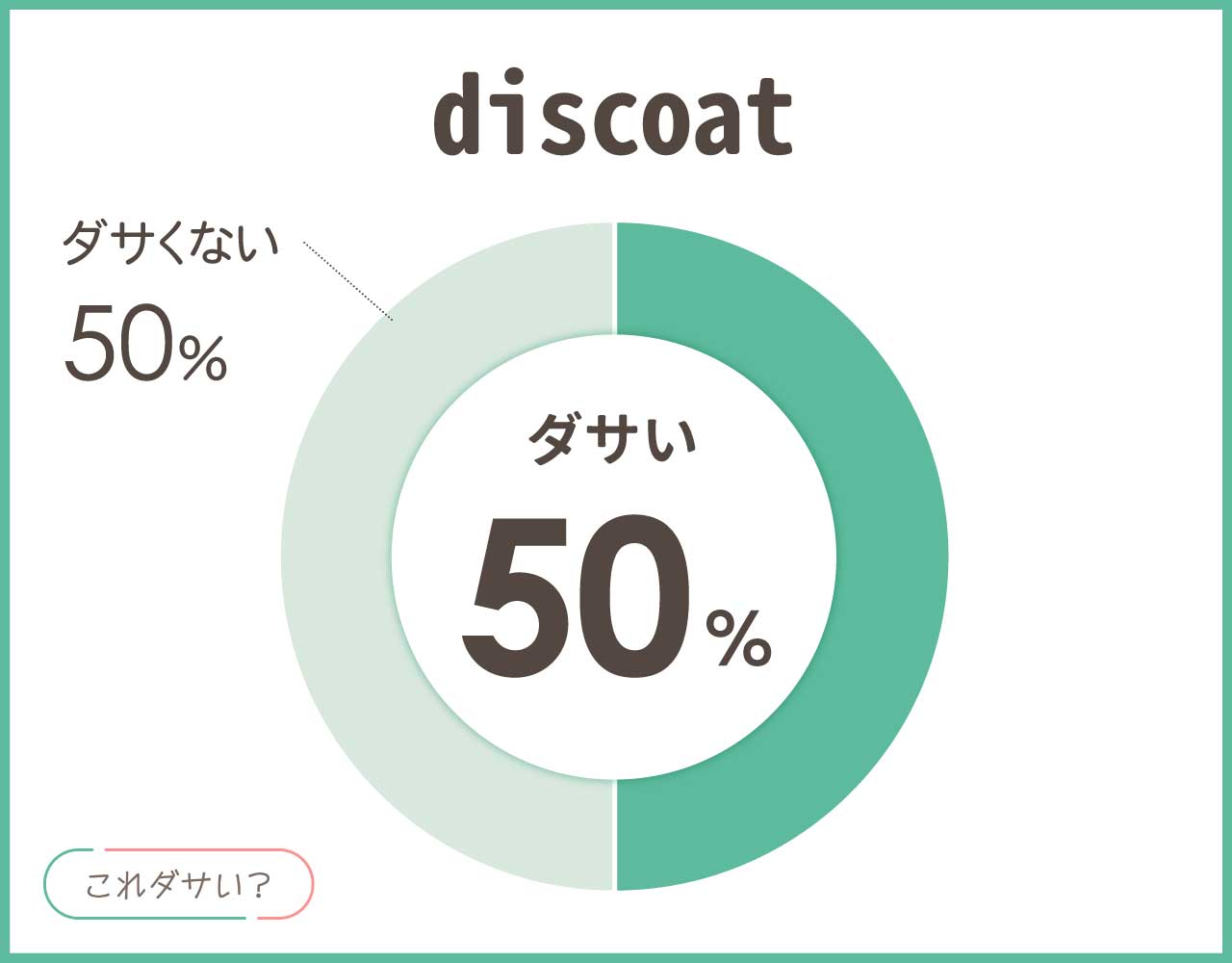 ディスコート(discoat)はダサい？口コミや評判は？おしゃれなコーデ8選！