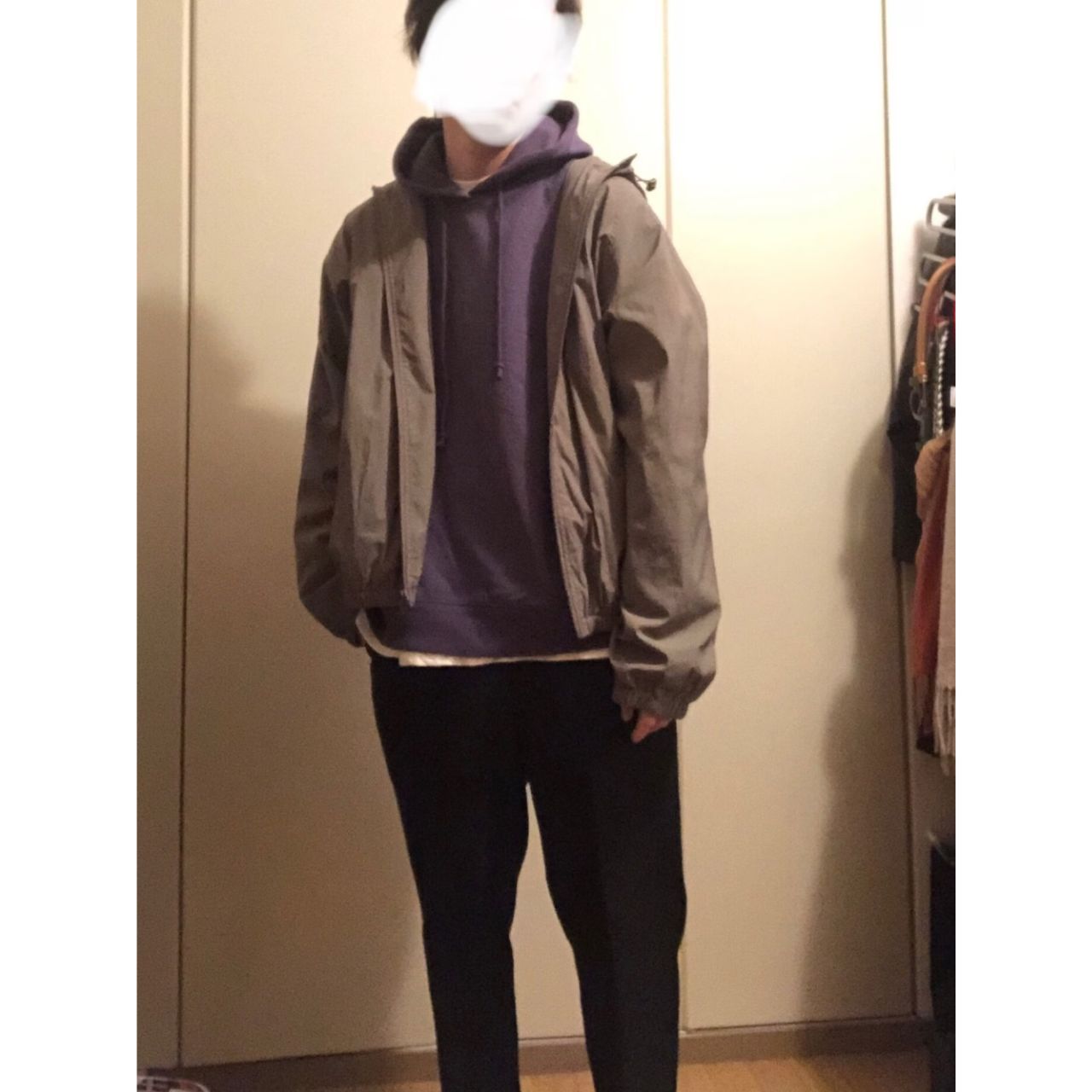 メンズのダブルパーカーのダサくないおしゃれなコーディネート例

