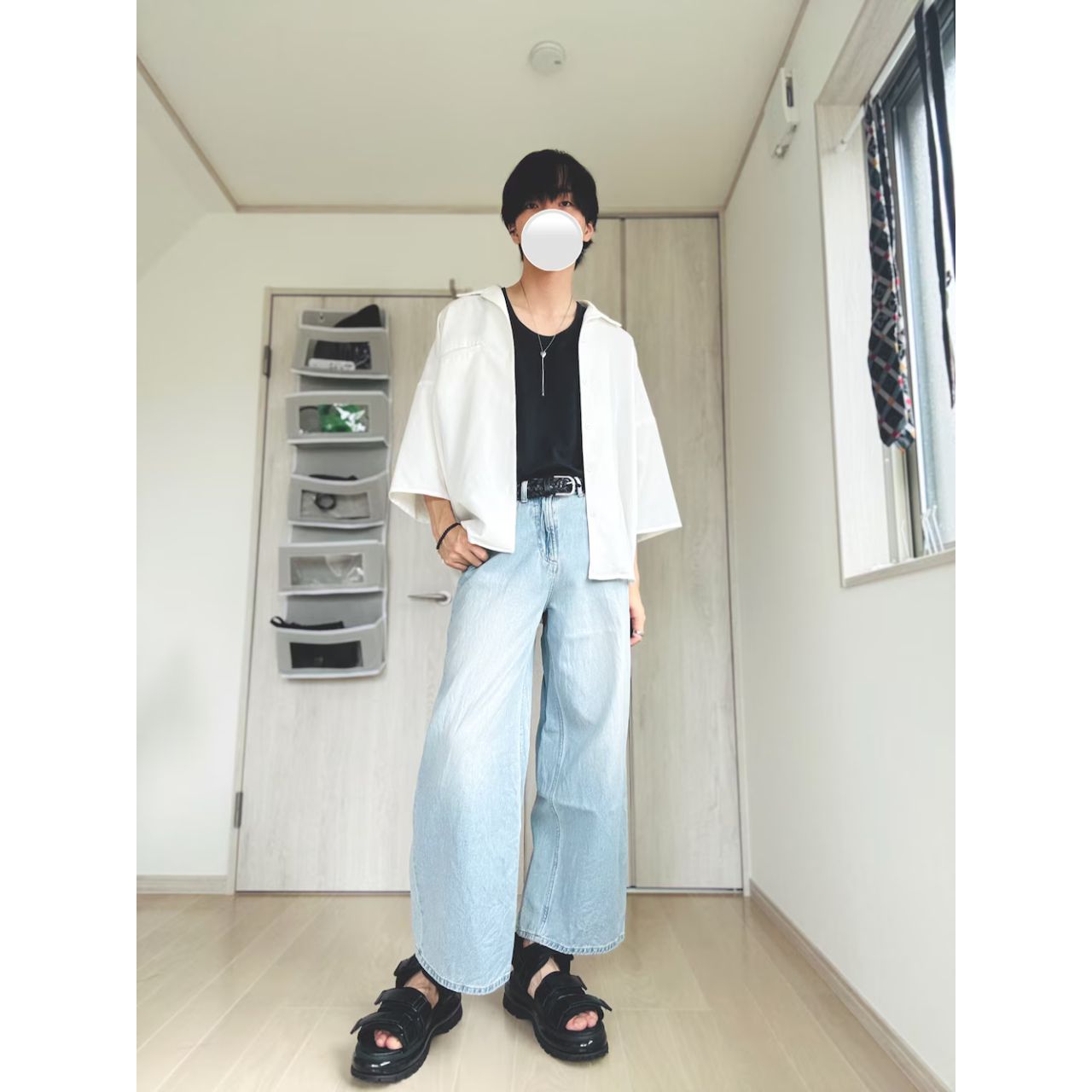 メンズのGUのネックレスのダサくないおしゃれなコーディネート例