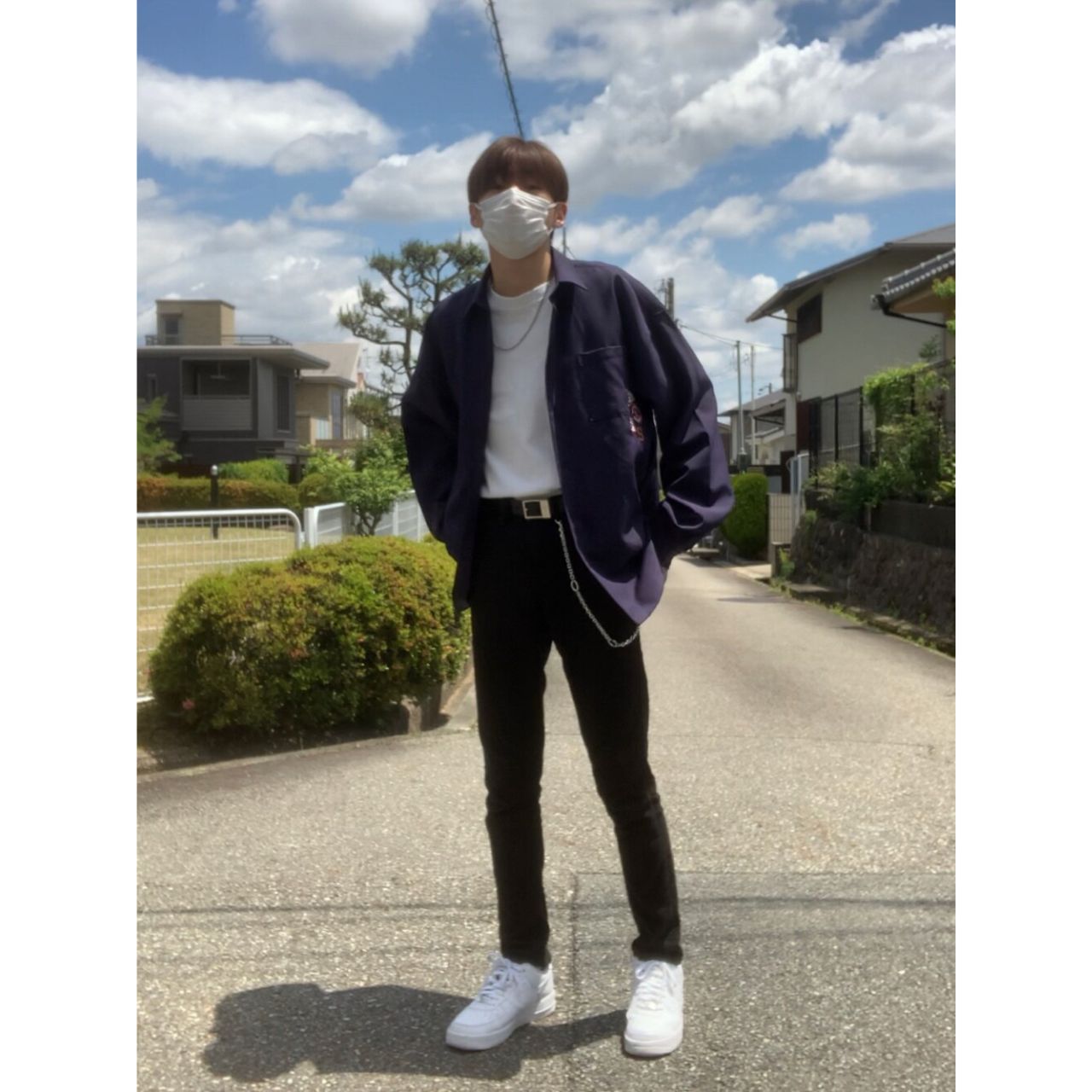 メンズのGucciのベルトのおしゃれなコーディネート例