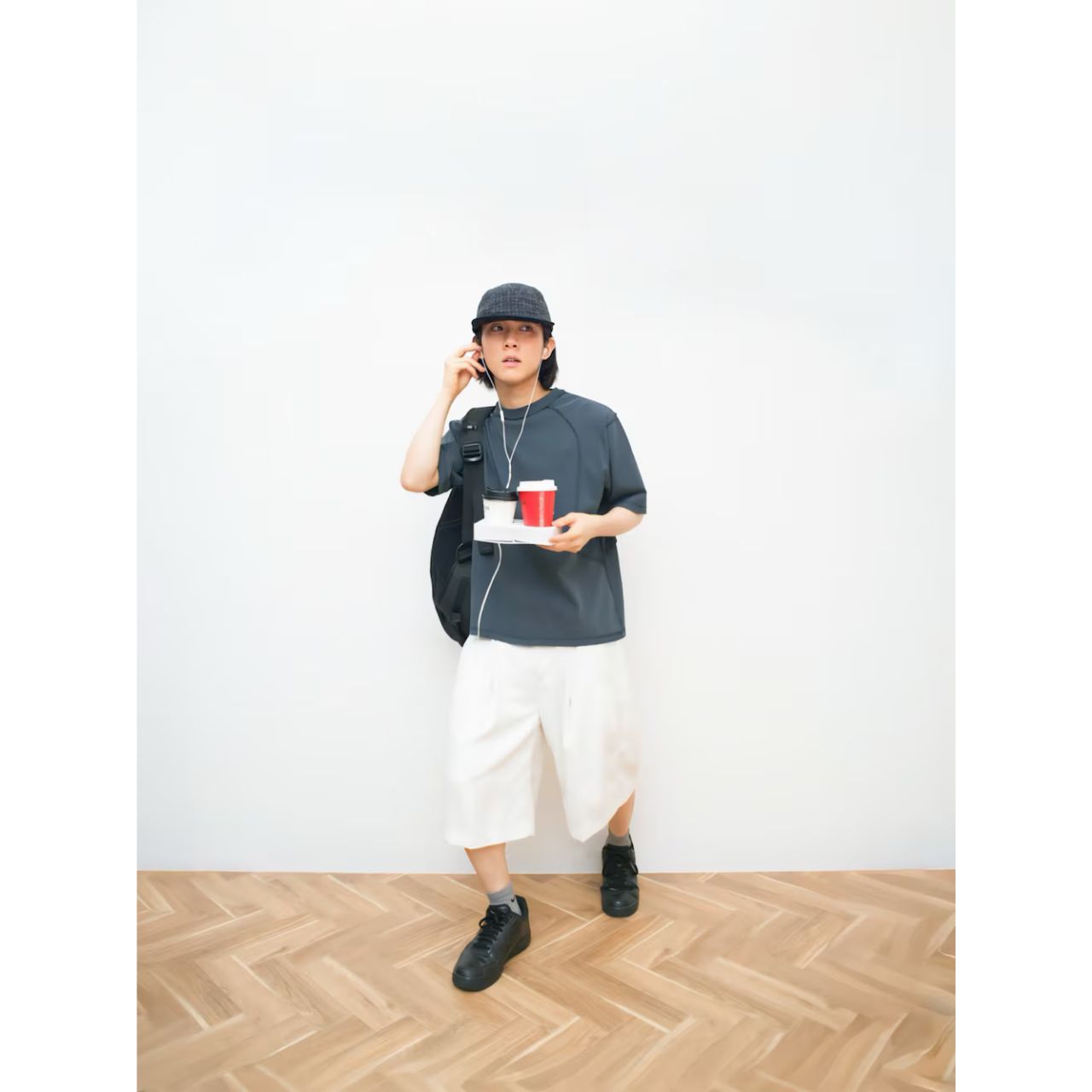 メンズのジェットキャップのダサくないおしゃれなコーディネート例