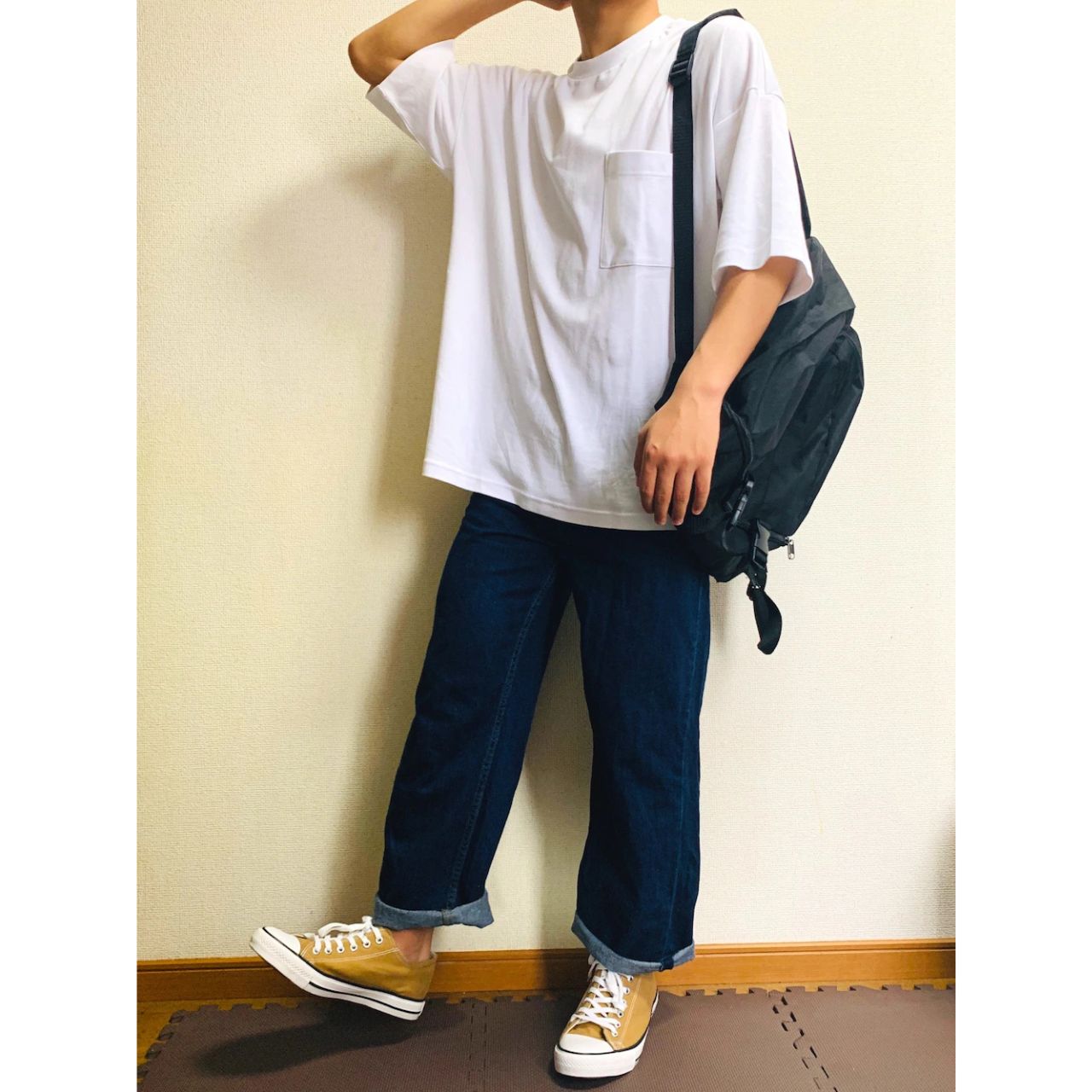 メンズのleeのリュックのダサくないおしゃれなコーディネート例
