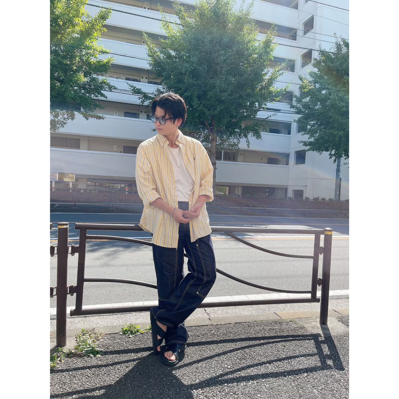 メンズのLeeのTシャツのダサくないおしゃれなコーディネート例