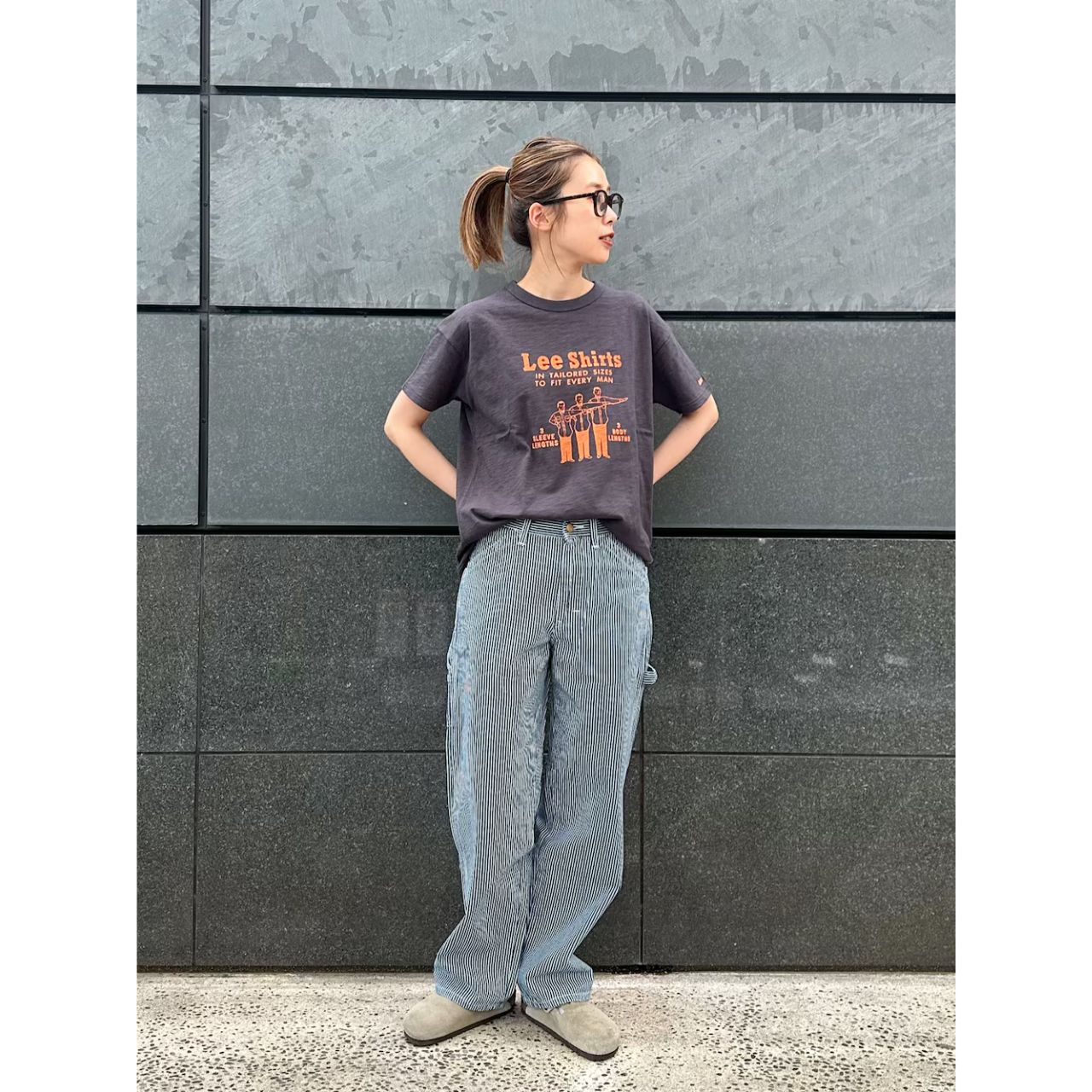 レディースのLeeのTシャツのダサくないおしゃれなコーディネート例