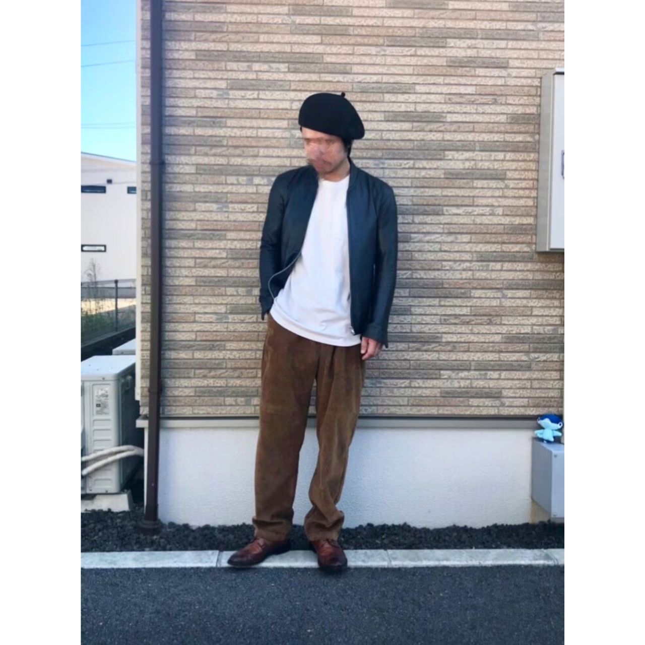 メンズのメダリオンのある革靴のダサくないおしゃれなコーディネート例
