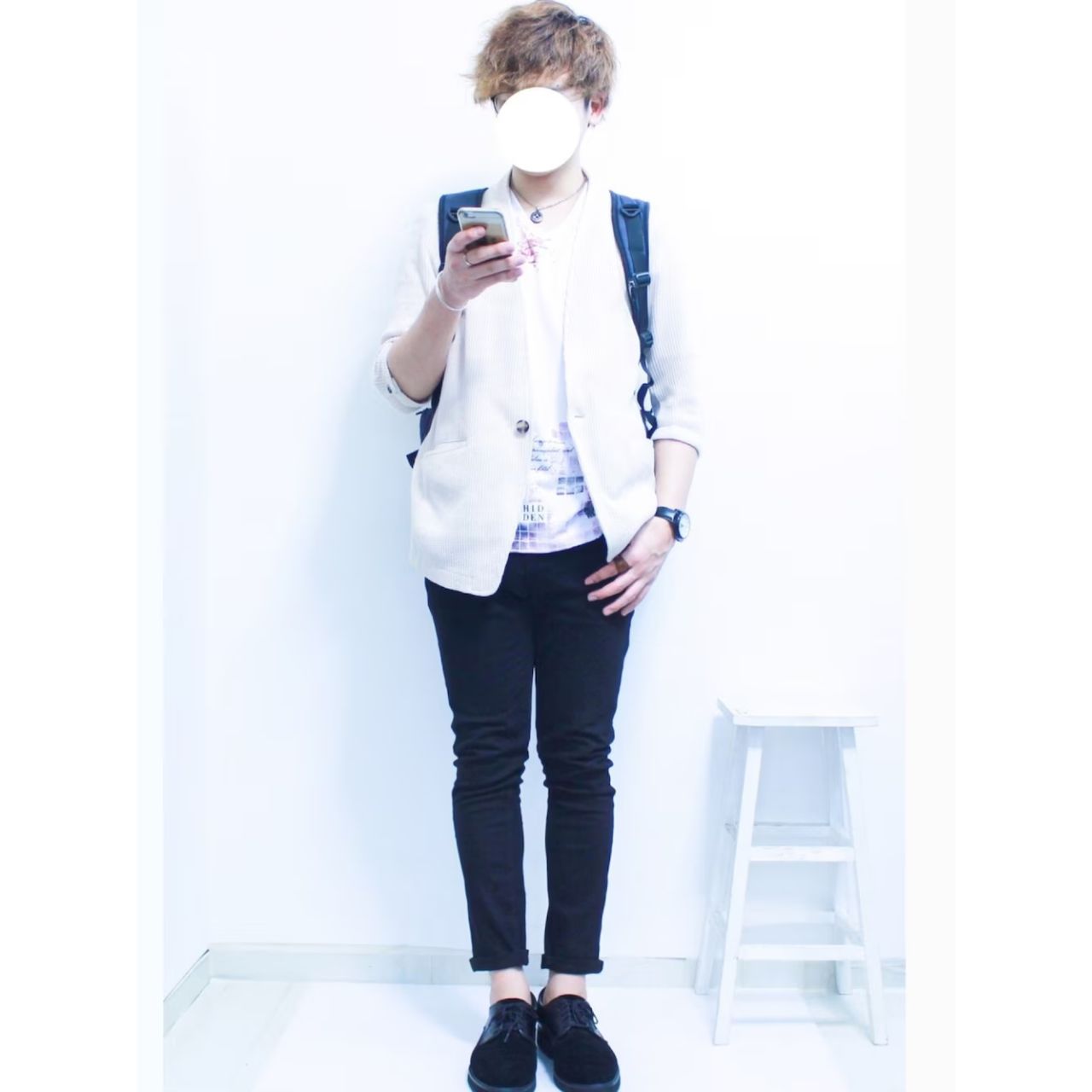 メンズのmobusのバッグのダサくないおしゃれなコーディネート例