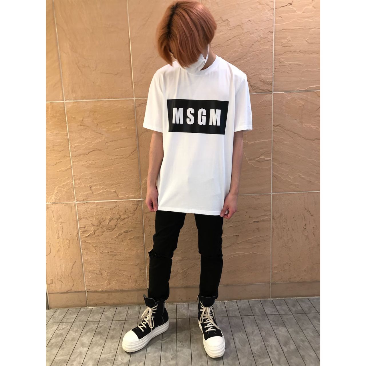 メンズのMSGMのダサくないおしゃれなコーディネート例