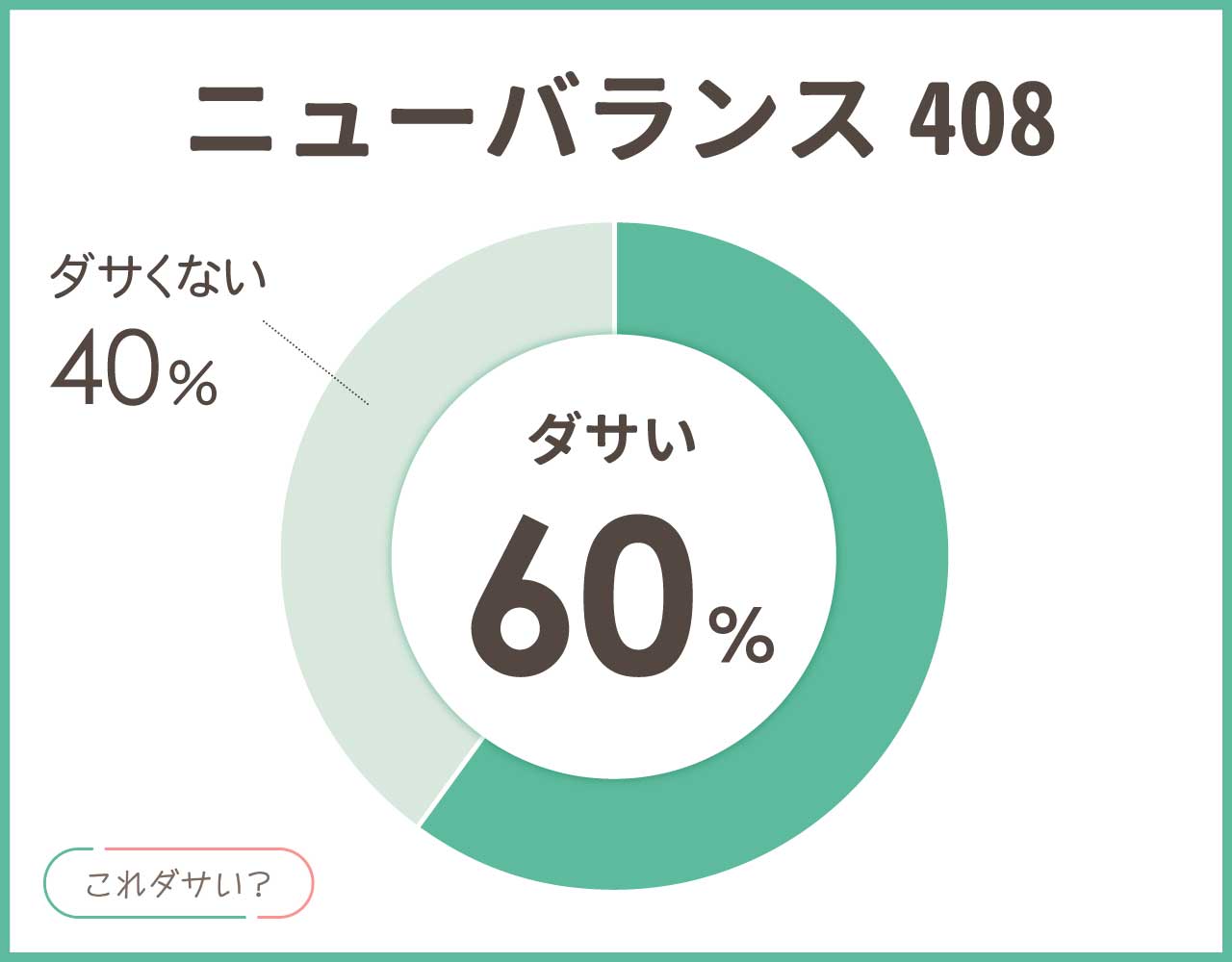 ニューバランス408はダサいし人気ない？口コミは？おしゃれなコーデ8選！