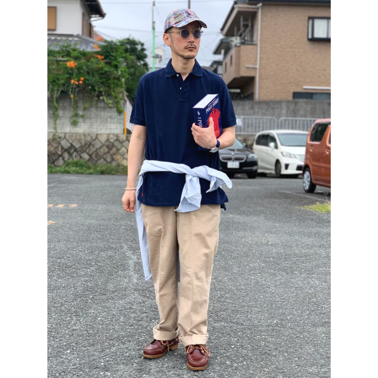 メンズのラルフローレンのキャップのダサくないおしゃれなコーディネート例