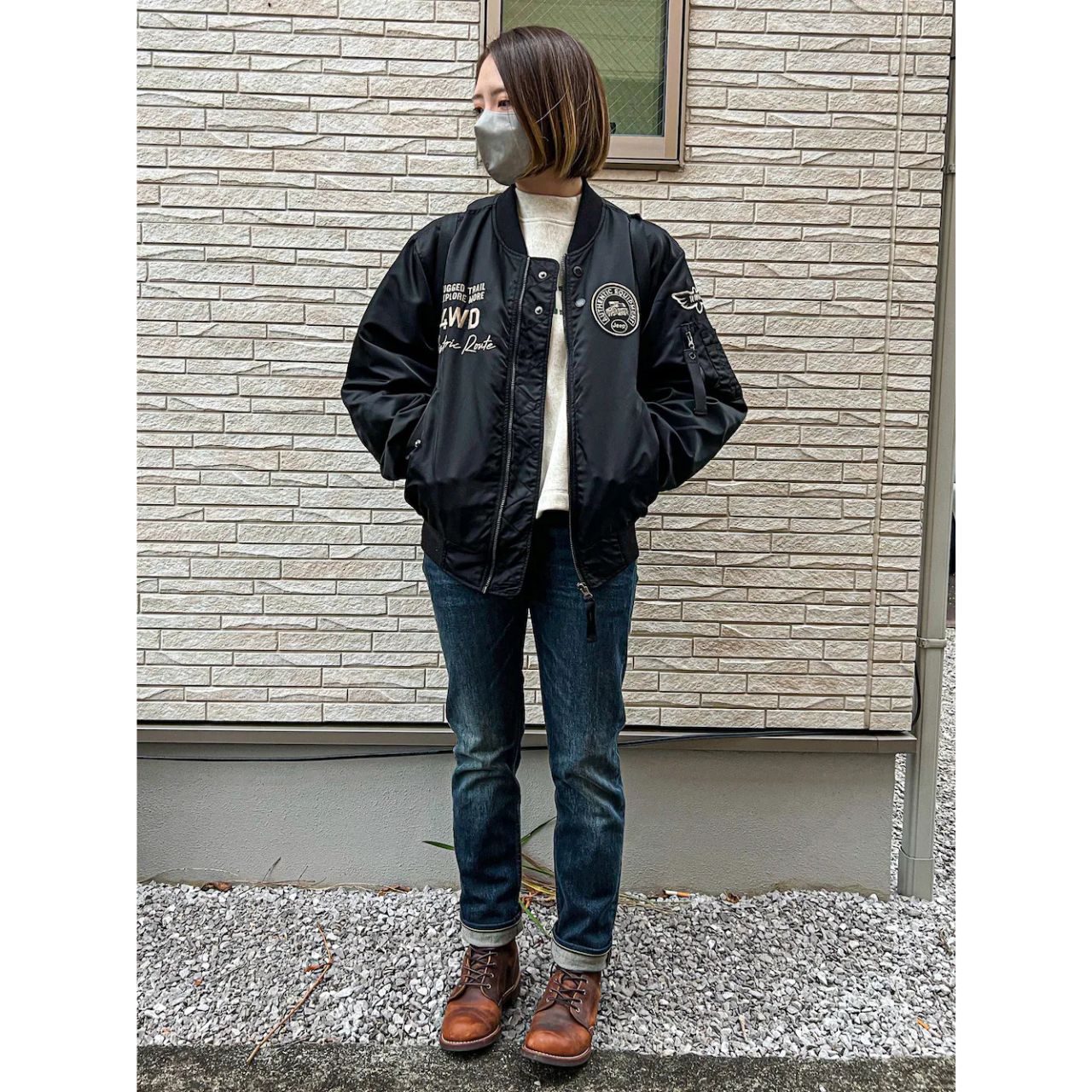 レディースのレッドウィングのダサくないおしゃれなコーディネート例