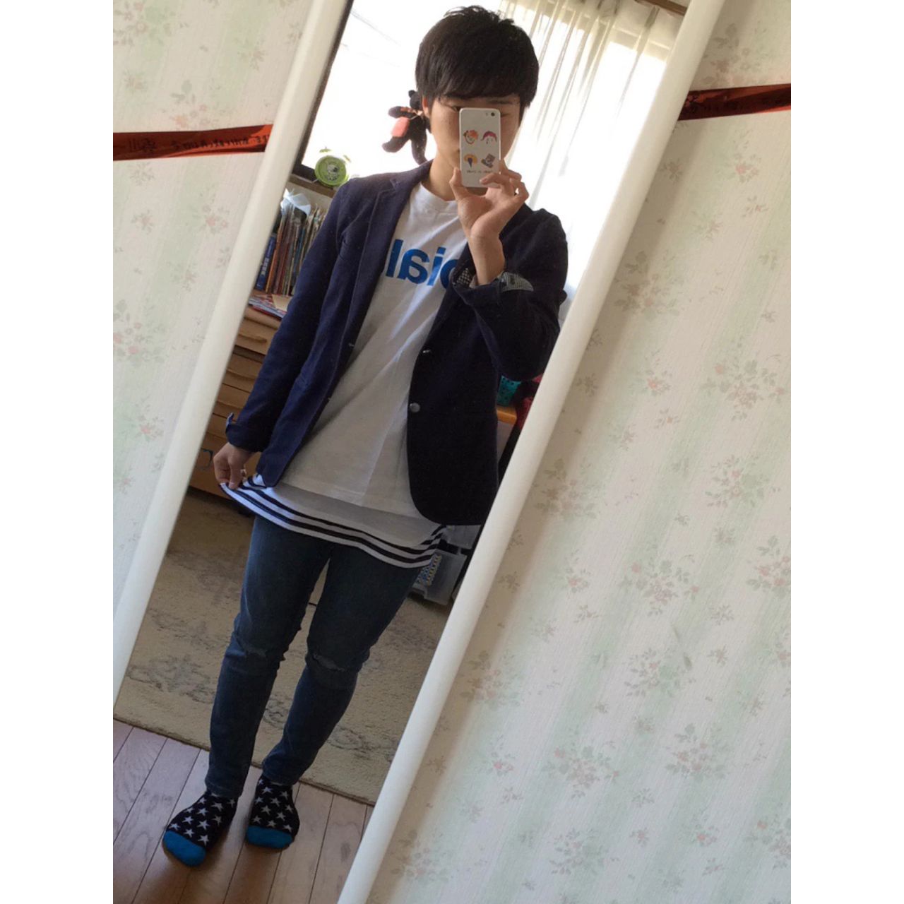 メンズのRoialのTシャツのダサくないおしゃれなコーディネート例