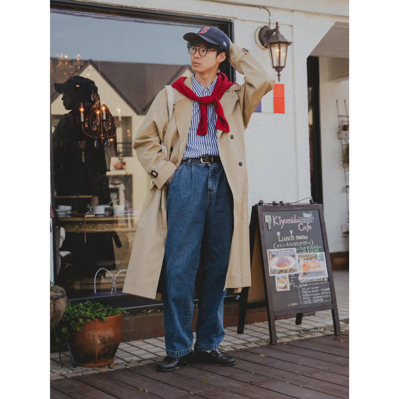 メンズのトラディショナルウェザーウェアのダサくないおしゃれなコーディネート例
