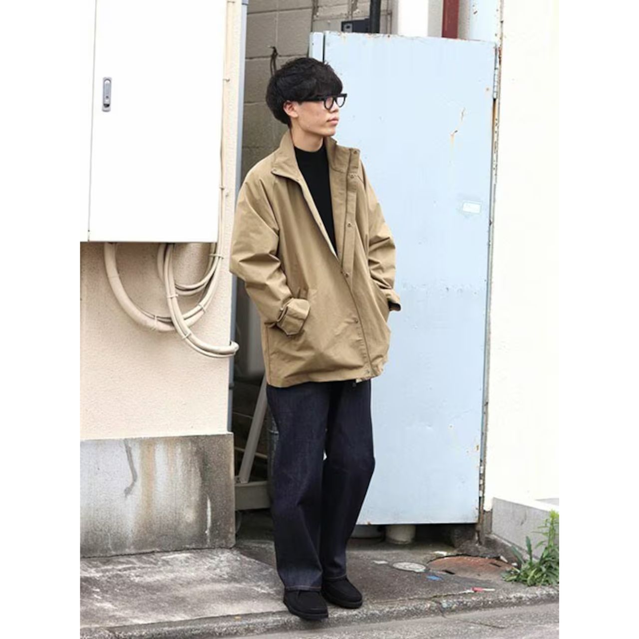 メンズのジップつきのブルゾンのダサくないおしゃれなコーディネート例

